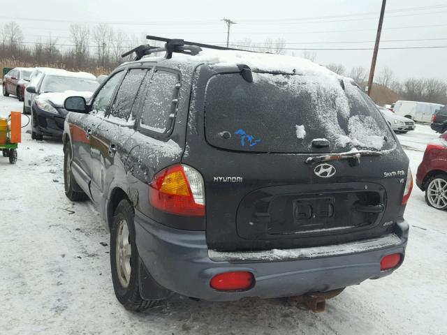 KM8SC73D14U679388 - 2004 HYUNDAI SANTA FE G BLACK photo 3