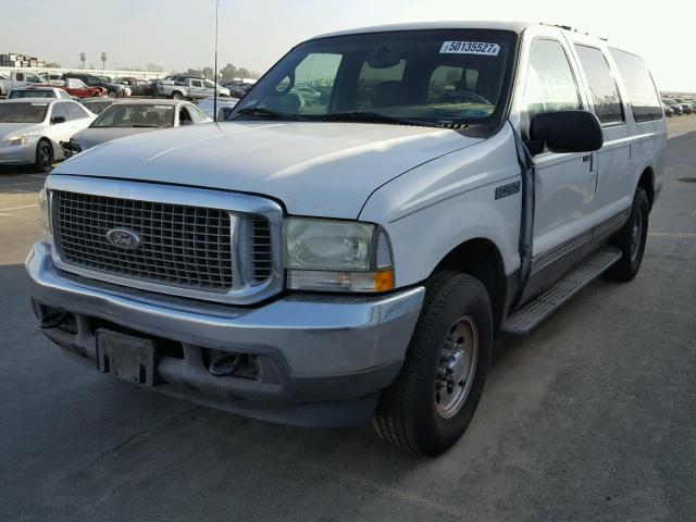 1FMNU40L82ED63465 - 2002 FORD EXCURSION WHITE photo 2