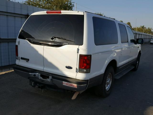 1FMNU40L82ED63465 - 2002 FORD EXCURSION WHITE photo 4