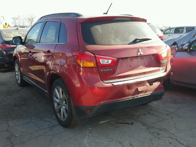 4A4AR4AU6DE014098 - 2013 MITSUBISHI OUTLANDER RED photo 3