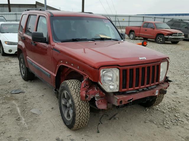 1J8GN28K58W133520 - 2008 JEEP LIBERTY SP RED photo 1