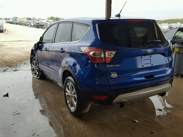 1FMCU0GDXHUA13459 - 2017 FORD ESCAPE SE BLUE photo 3