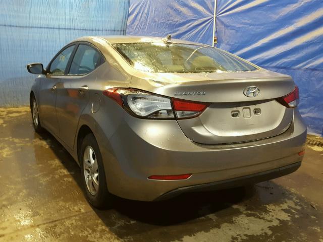 5NPDH4AE3EH461375 - 2014 HYUNDAI ELANTRA SE TAN photo 3