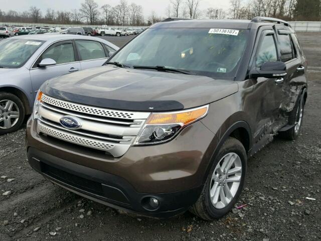 1FM5K8D85FGC44799 - 2015 FORD EXPLORER X BROWN photo 2