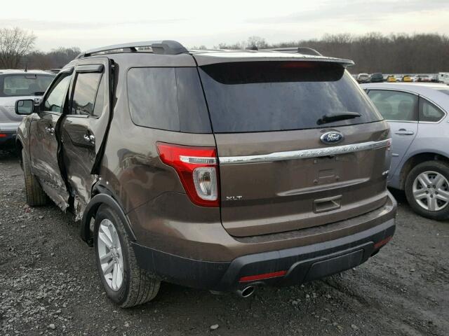 1FM5K8D85FGC44799 - 2015 FORD EXPLORER X BROWN photo 3