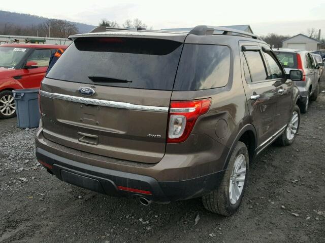 1FM5K8D85FGC44799 - 2015 FORD EXPLORER X BROWN photo 4