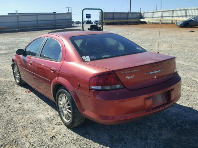 1C3EL56R14N243491 - 2004 CHRYSLER SEBRING LX RED photo 3