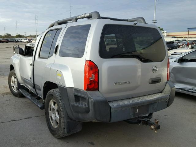 5N1AN08W85C610423 - 2005 NISSAN XTERRA OFF SILVER photo 3