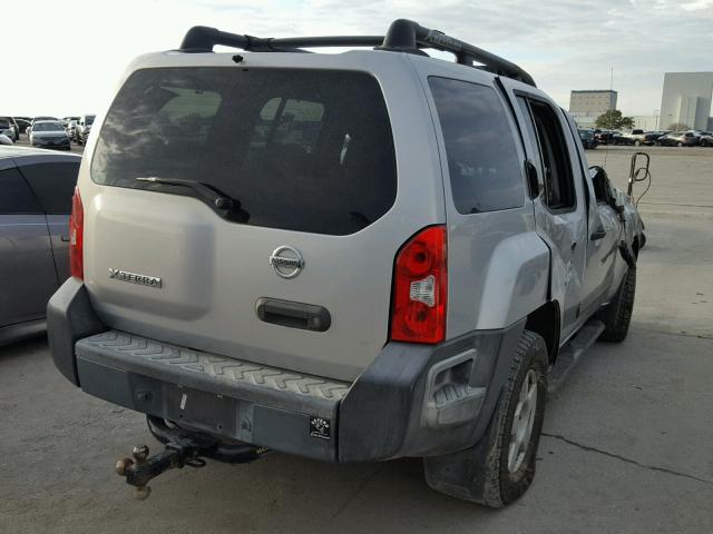 5N1AN08W85C610423 - 2005 NISSAN XTERRA OFF SILVER photo 4