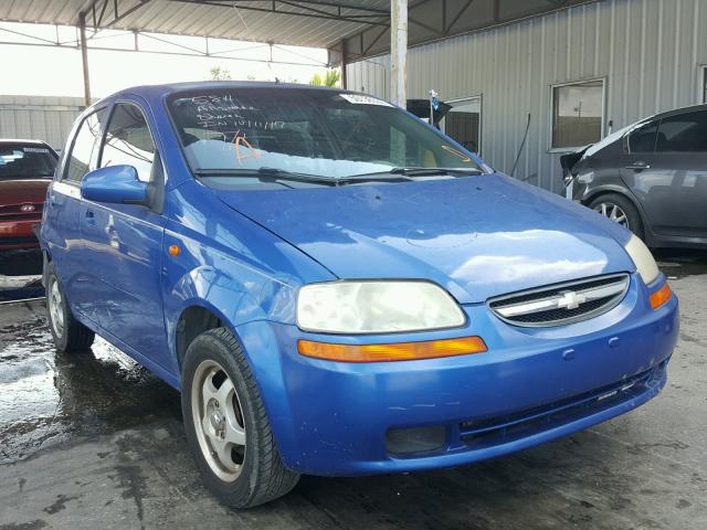 KL1TD62694B165343 - 2004 CHEVROLET AVEO BLUE photo 1