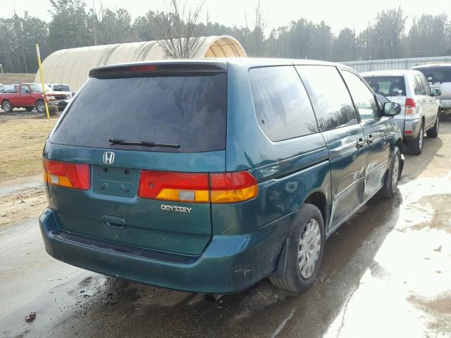 2HKRL18502H516790 - 2002 HONDA ODYSSEY LX GREEN photo 4