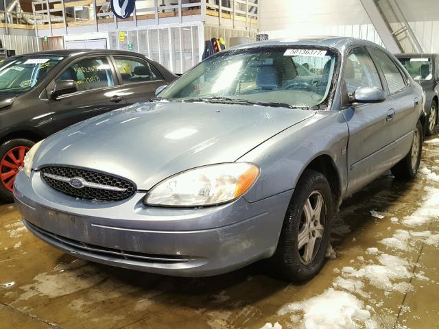 1FAHP56S01G254097 - 2001 FORD TAURUS SEL BLUE photo 2