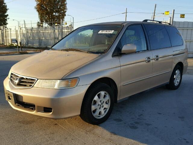 2HKRL18612H576196 - 2002 HONDA ODYSSEY EX BEIGE photo 2