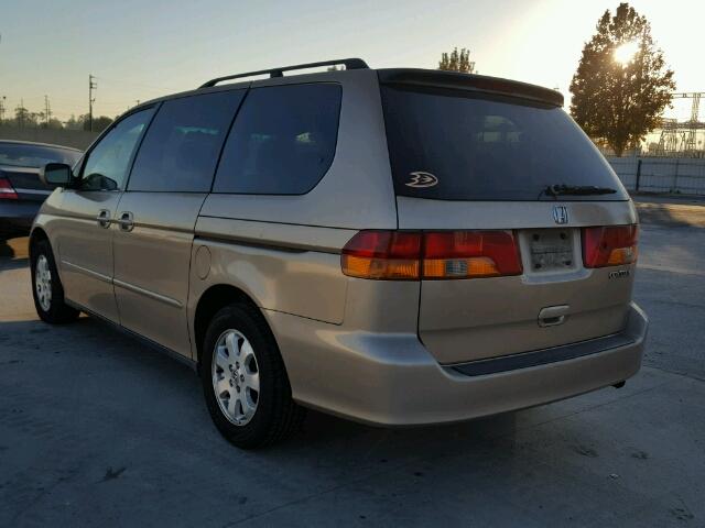 2HKRL18612H576196 - 2002 HONDA ODYSSEY EX BEIGE photo 3