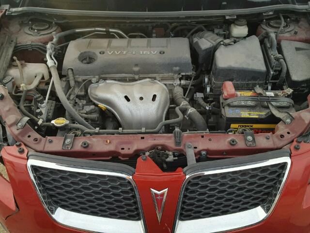 5Y2SP670X9Z409905 - 2009 PONTIAC VIBE RED photo 7