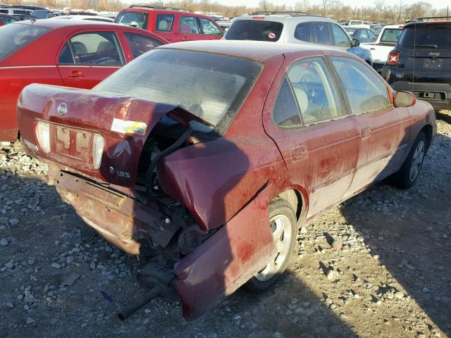 3N1CB51D74L877022 - 2004 NISSAN SENTRA 1.8 MAROON photo 4