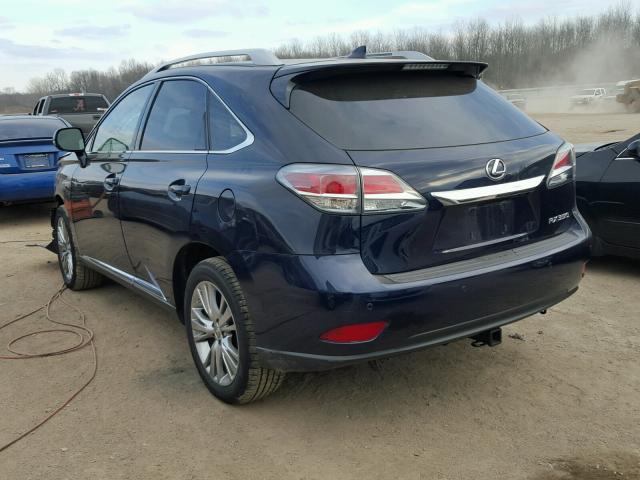 2T2BK1BA4EC241812 - 2014 LEXUS RX 350 BLUE photo 3