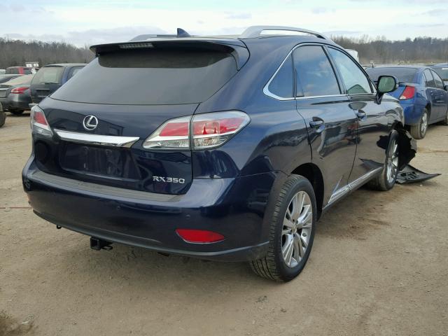 2T2BK1BA4EC241812 - 2014 LEXUS RX 350 BLUE photo 4