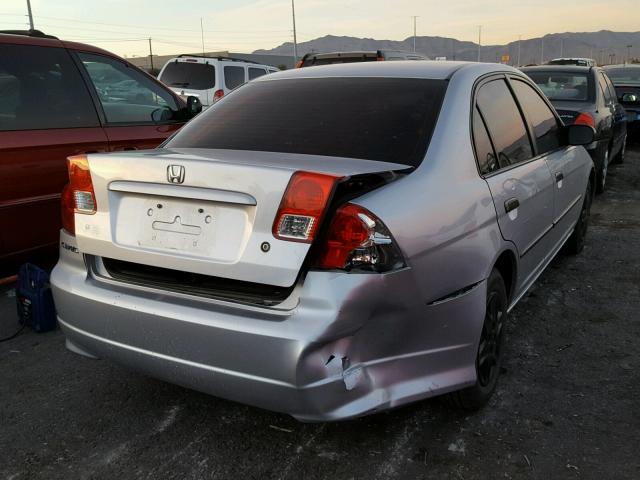 1HGES163X4L008992 - 2004 HONDA CIVIC DX V SILVER photo 4