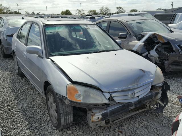 1HGES26772L062207 - 2002 HONDA CIVIC EX ვერცხლისფერი ფოტო 1