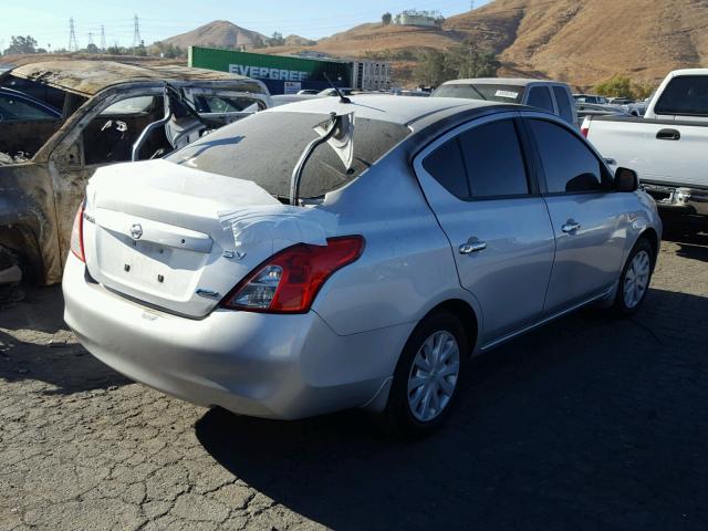 3N1CN7AP4CL924390 - 2012 NISSAN VERSA S SILVER photo 4