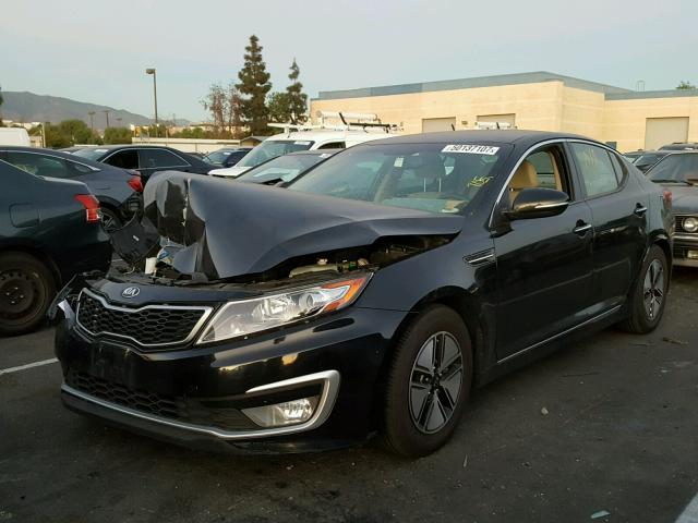 KNAGM4AD1C5035503 - 2012 KIA OPTIMA HYB BLACK photo 2