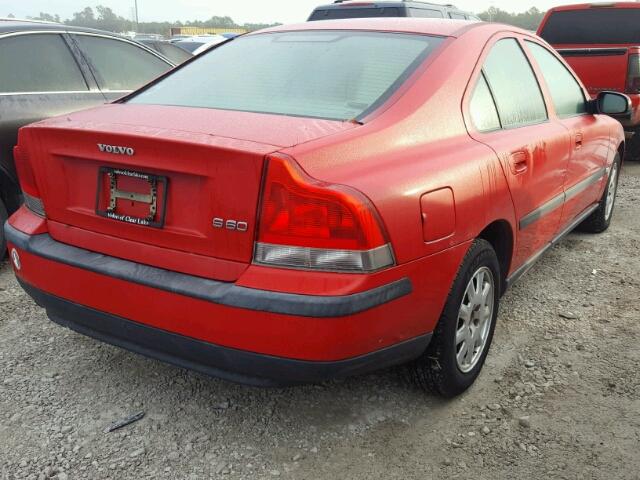 YV1RS61N512006763 - 2001 VOLVO S60 RED photo 4