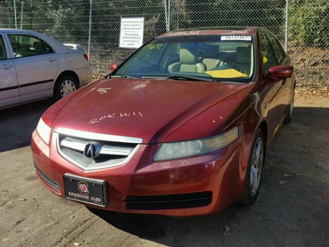 19UUA66254A031868 - 2004 ACURA TL BURGUNDY photo 2