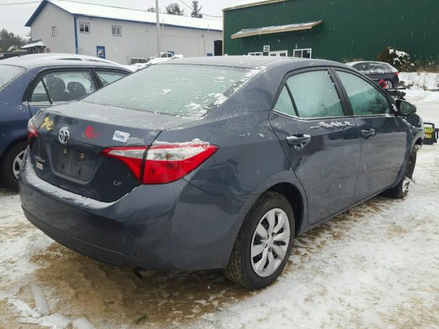 2T1BURHE3EC056528 - 2014 TOYOTA COROLLA L GRAY photo 4