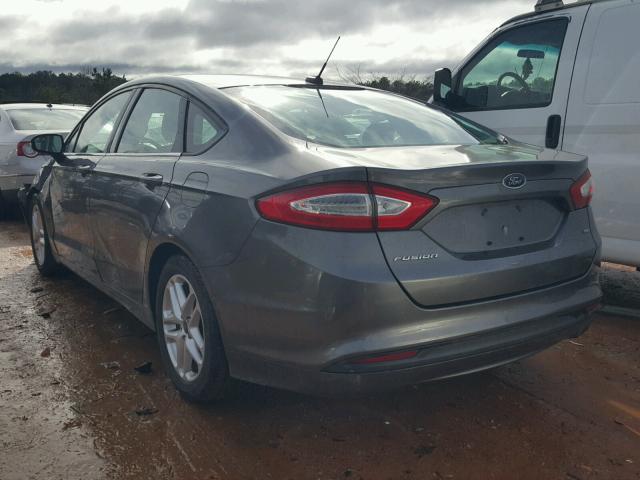 3FA6P0H75DR348721 - 2013 FORD FUSION SE CHARCOAL photo 3