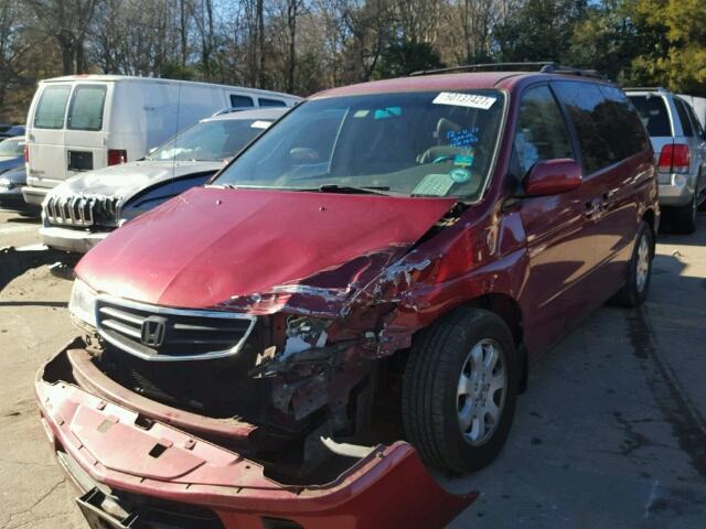 5FNRL18942B051853 - 2002 HONDA ODYSSEY EX RED photo 2