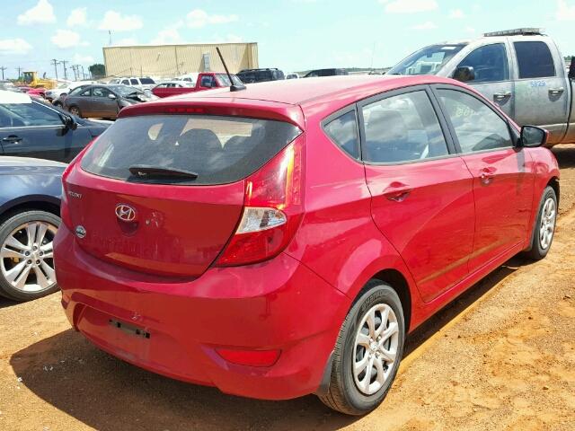 KMHCT5AE9EU181588 - 2014 HYUNDAI ACCENT GLS RED photo 4