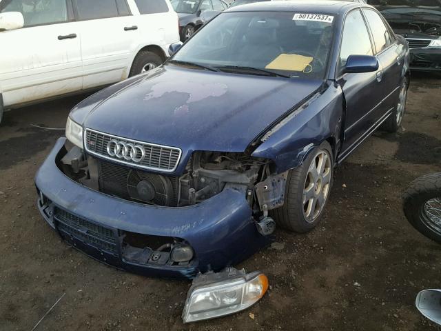 WAURD68D81A140201 - 2001 AUDI S4 2.7 QUA BLUE photo 2