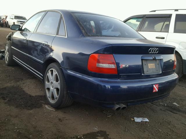 WAURD68D81A140201 - 2001 AUDI S4 2.7 QUA BLUE photo 3