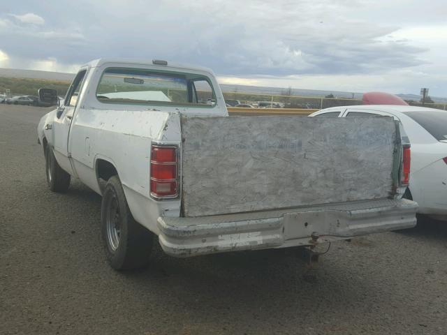 1B7HD24Y5JS693348 - 1988 DODGE D-SERIES D WHITE photo 3