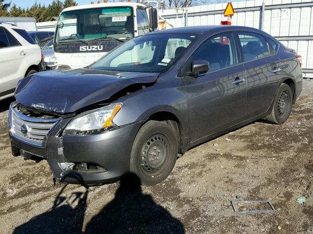 3N1AB7APXFY252939 - 2015 NISSAN SENTRA S GRAY photo 2