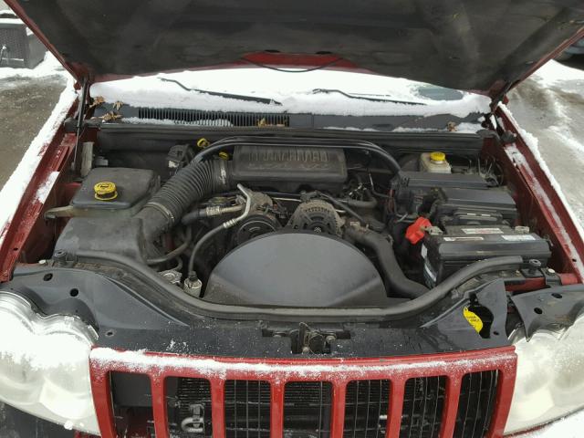 1J4GR48K75C646122 - 2005 JEEP GRAND CHER RED photo 7