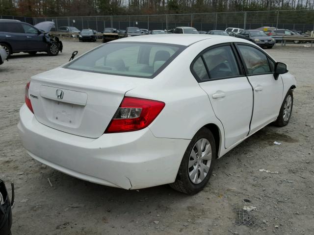 2HGFB2F5XCH585979 - 2012 HONDA CIVIC LX WHITE photo 4