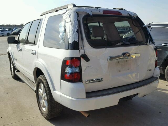 1FMEU63EX7UB80042 - 2007 FORD EXPLORER X WHITE photo 3