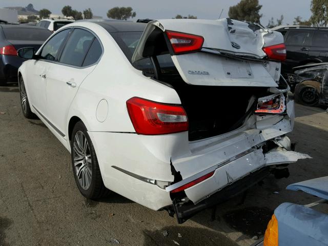 KNALN4D71E5137422 - 2014 KIA CADENZA PR WHITE photo 3