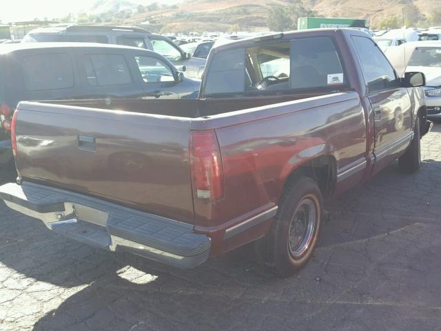 1GTEC14M7WZ510866 - 1998 GMC SIERRA C15 MAROON photo 4