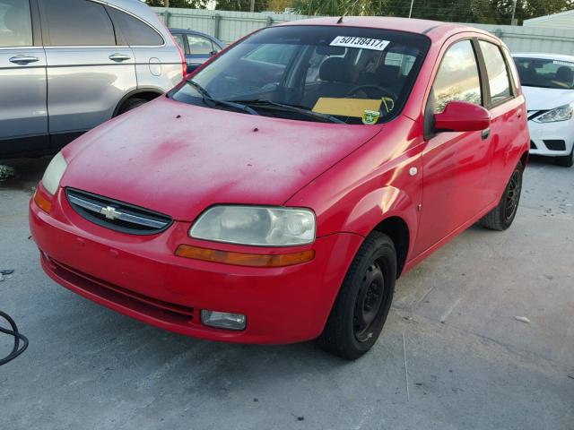 KL1TD666X7B712098 - 2007 CHEVROLET AVEO BASE RED photo 2