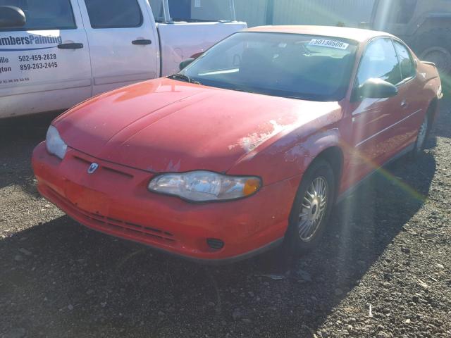 2G1WW12EXY9165653 - 2000 CHEVROLET MONTE CARL წითელი ფოტო 2