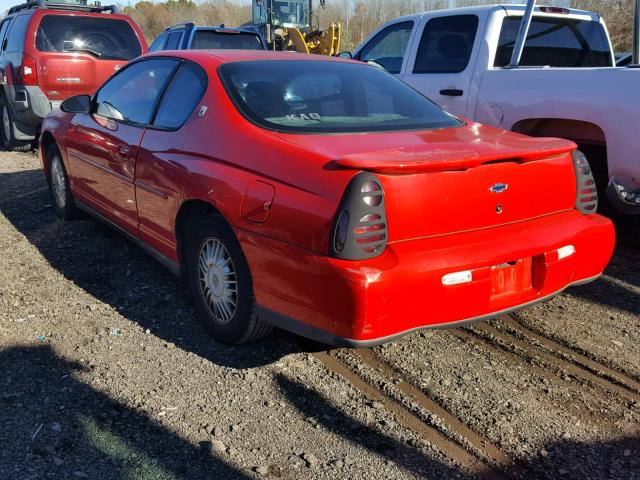 2G1WW12EXY9165653 - 2000 CHEVROLET MONTE CARL წითელი ფოტო 3