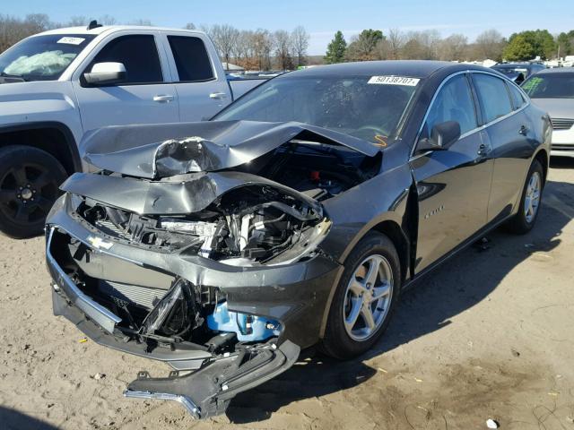 1G1ZB5ST0HF286424 - 2017 CHEVROLET MALIBU LS GRAY photo 2