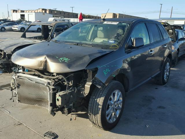 2FMDK3JC5BBA75327 - 2011 FORD EDGE SEL BLACK photo 2