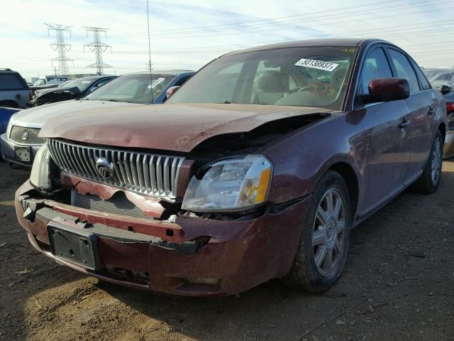 1MEHM42107G608508 - 2007 MERCURY MONTEGO PR MAROON photo 2