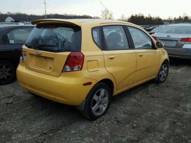 KL1TG66676B534544 - 2006 CHEVROLET AVEO LT YELLOW photo 4