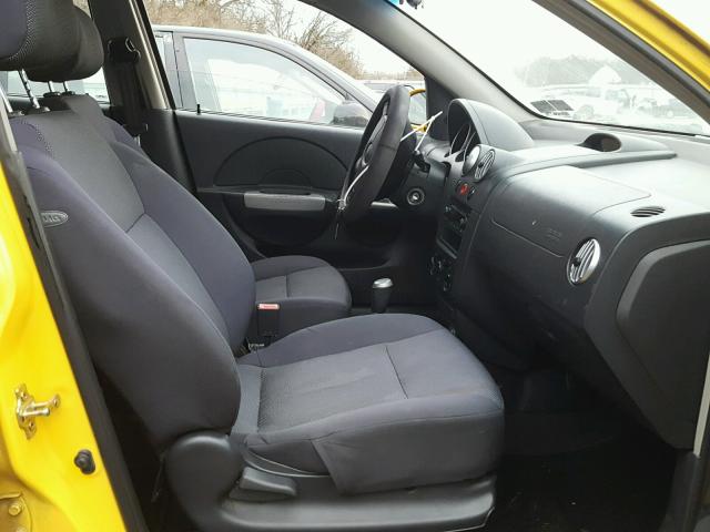 KL1TG66676B534544 - 2006 CHEVROLET AVEO LT YELLOW photo 5