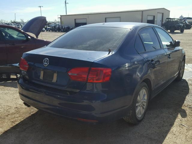 3VW2K7AJ0BM096843 - 2011 VOLKSWAGEN JETTA BASE 蓝色 照片 4